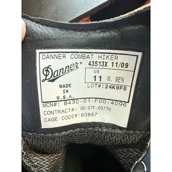 DS NWOB Danner Made In USA Combat Hiker 43513x Leather Boots Size 11 New Vibram